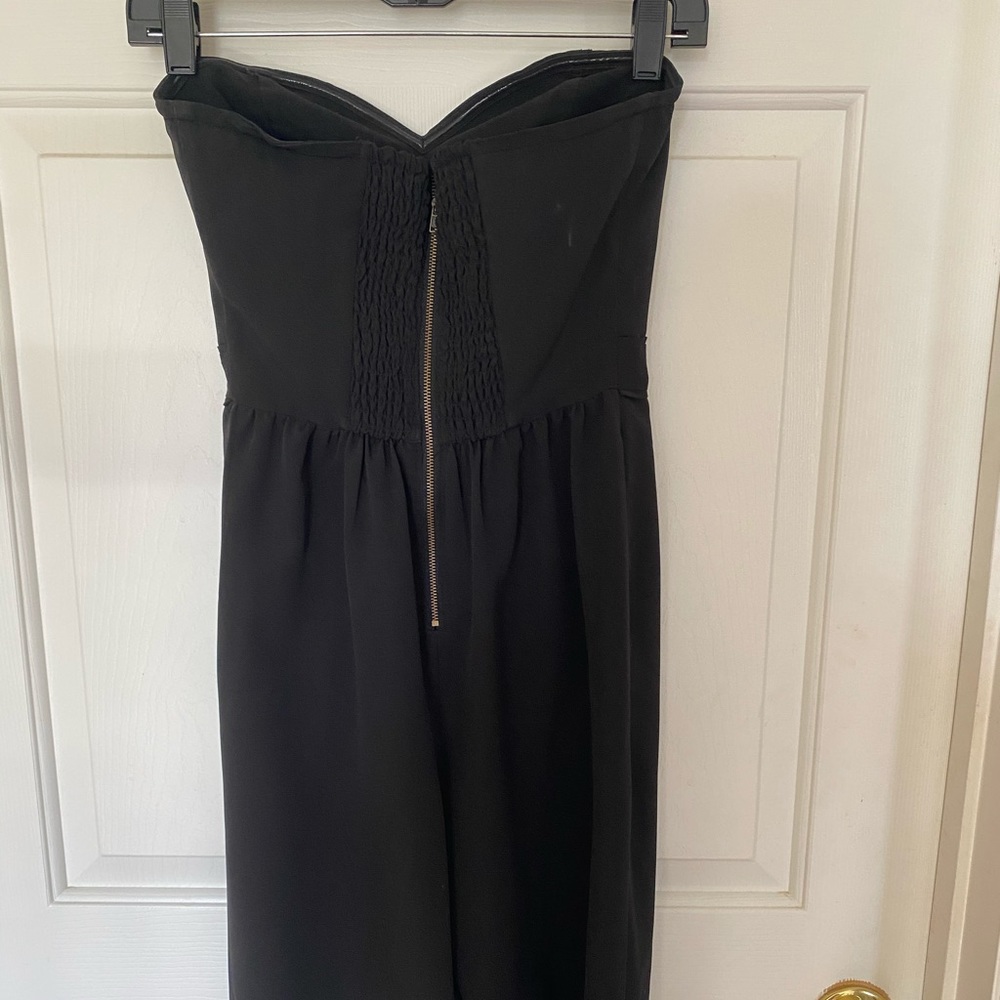 Black strapless jumper with pockets, size 0. - Picture 3 of 4